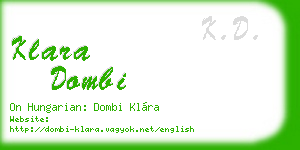 klara dombi business card
